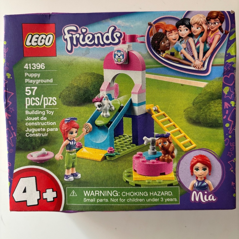 Lego Friends: Puppy Playground (41396) new in sealed box 57 pcs inc. Mia